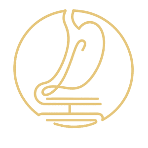Logo gastro contorno dorado